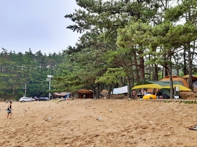 꾸지나무골 해수욕장 캠핑장