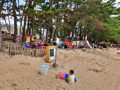 꾸지나무골 해수욕장 캠핑장